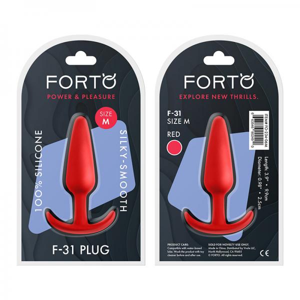 Forto F-31: 100% Silicone Plug Med Red