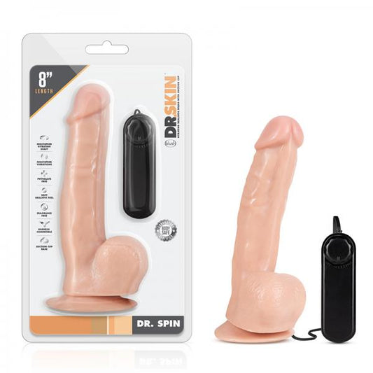 Dr. Skin - Dr. Spin 8" Gyrating Dildo Vanilla