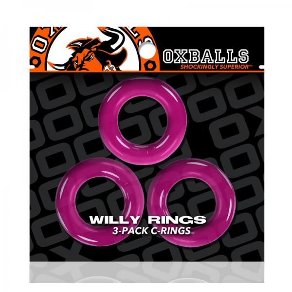 Oxballs Willy Rings 3-pack Cockrings O/S Hot Pink